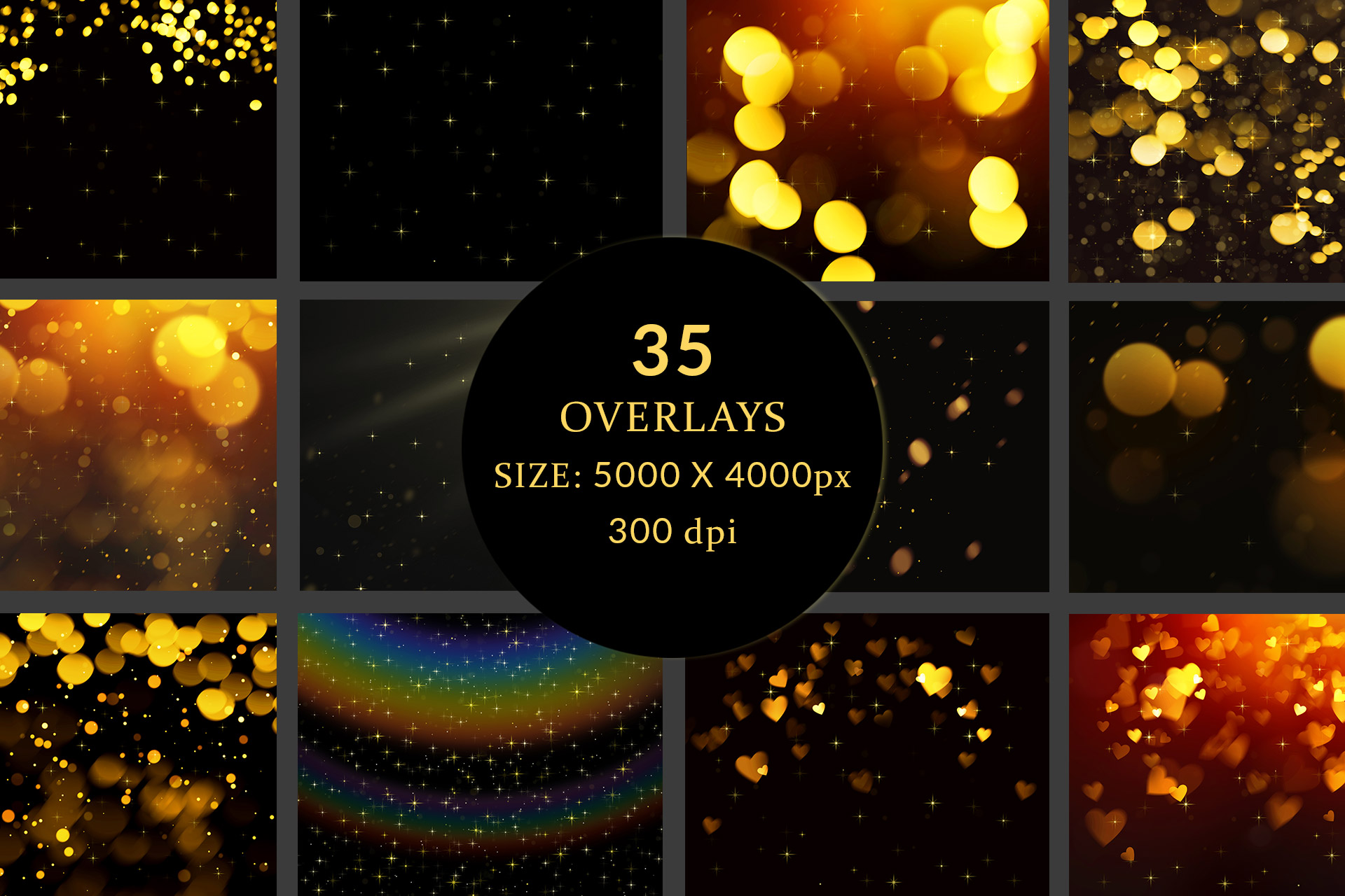 Gold Bokeh Photoshop Overlay Action, Add-ons | GraphicRiver